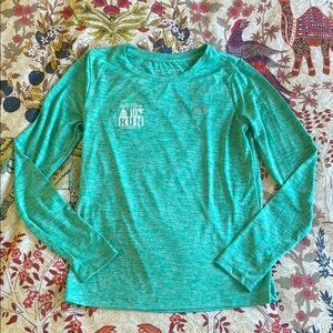 Under Armour loose fit heathered mint green running tee women’s size XS